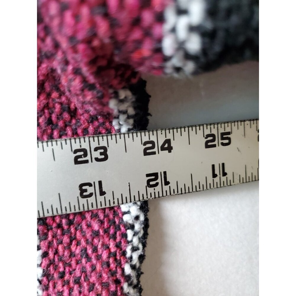 Mexican Poncho Baja Hoodie Surfer Rug Pullover Black & Pink Unisex Medium Sz 1 - Picture 4 of 6